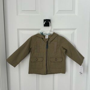 NWT Carters Olive Green Hooded Jacket, size 9-12 months